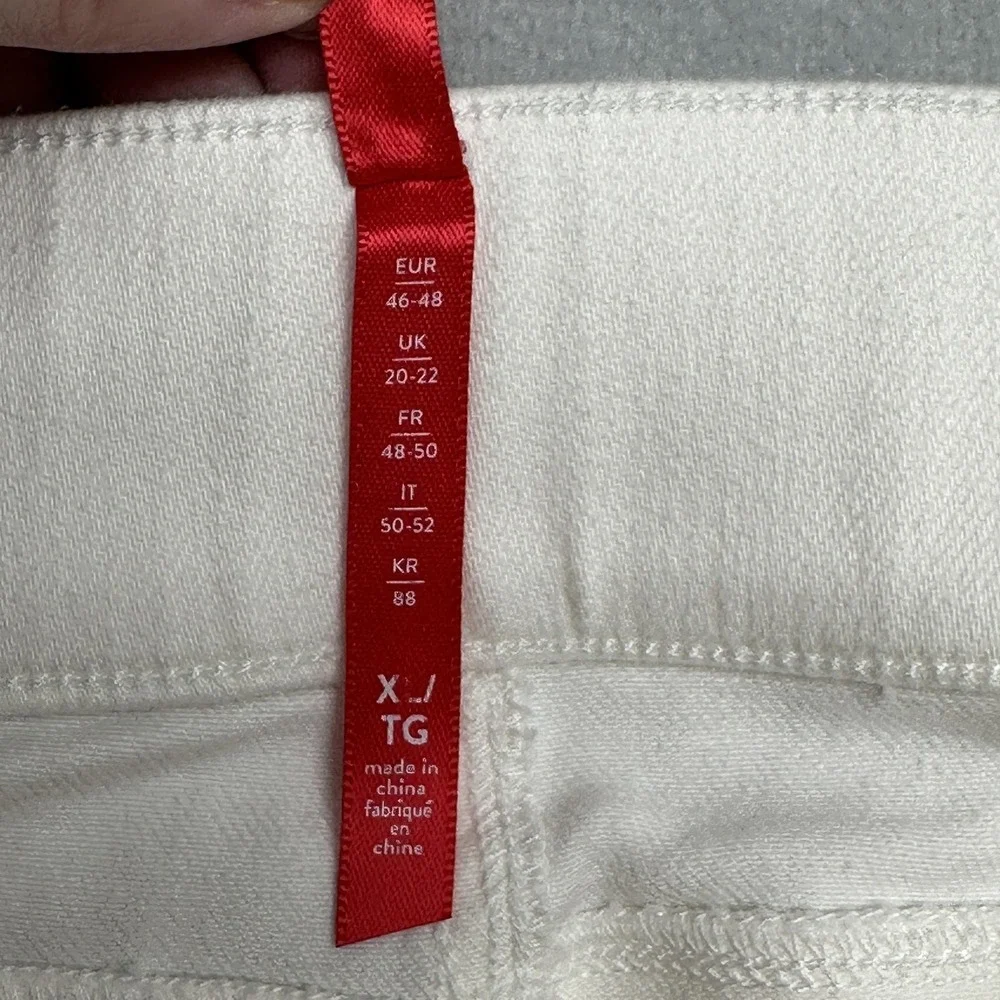 Spanx Jegging Jeans Womens‎ XL White High Rise Pull On Stretch Shaping Denim